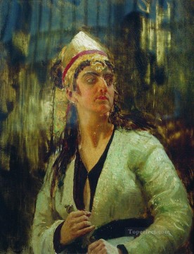Ilya Repin Painting - woman with dagger Ilya Repin